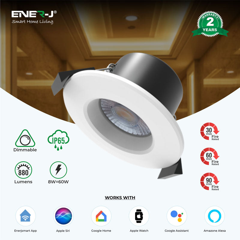 Smart Wi-Fi Fire Rated Downlight 8W CCT Changeable & Dimming